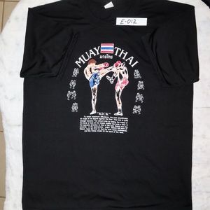 Muay Thai Mens Graphic T-shirt - Black - XXL